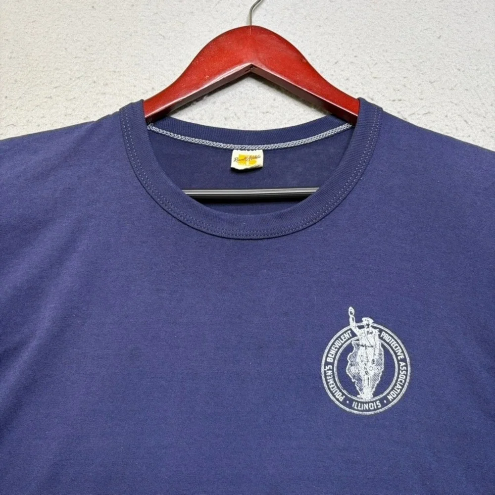 Russell Athletic T-Shirt Mens XL Navy Blue Vintage 70s Single Stitch PBPA